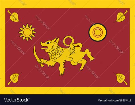 Flag of southern province sri lanka Royalty Free Vector