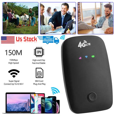 4g Lte Mobile Broadband Wireless Router Hotspot Sim Unlocked Wifi Modem Portable Ebay