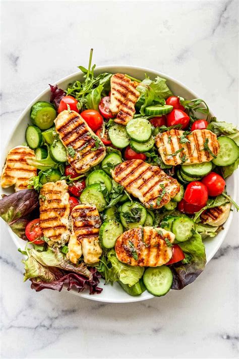 Grilled Halloumi Salad - This Healthy Table