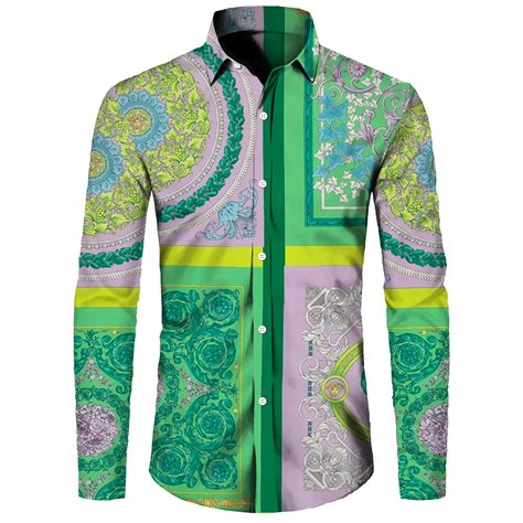 Retro Luxury Men S Full Sleeved Hawaiian Style Shirt 3d Floral Printed