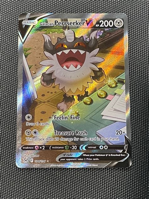 Galarian Perrserker V Alternate Art Set Lost Origin Pokemon Tcg