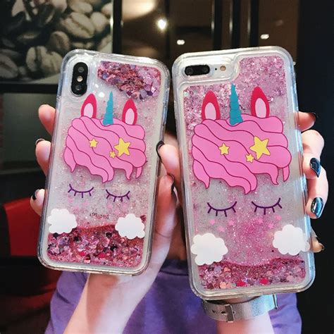 Unicorn Glitter Star Dynamic Liquid Quicksand Phone Case For IPhone 6