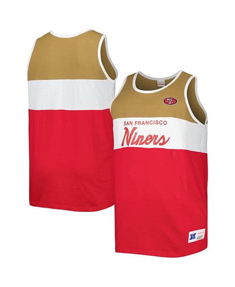 Mitchell And Ness Mens Gold And Scarlet San Francisco 49ers Big And Tall