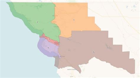 In 3 2 Vote Slo County Board Of Supervisors Selects New District Map