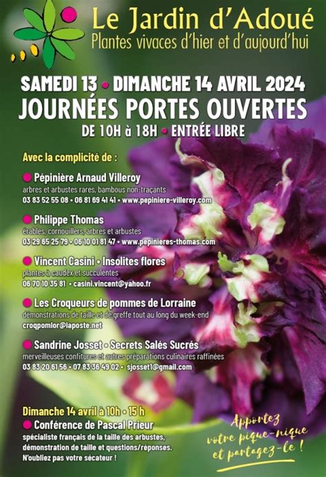 Jardin d Adoué fête des plantes le 13 et 14 avril 2024 Les Jardins