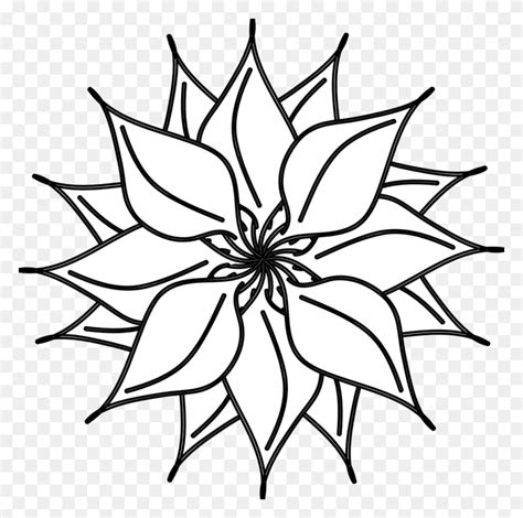 Black And White Flower Line Flower Line Png Stunning Free