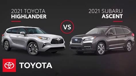 Honda Pilot Vs Toyota Highlander Vs Subaru Ascent