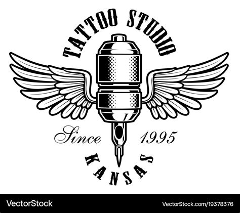 Tattoo machine logo Royalty Free Vector Image - VectorStock