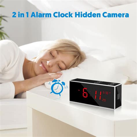 Hidden Spy Camera Alarm Clock With Stronger Night Vision 4k Wireless