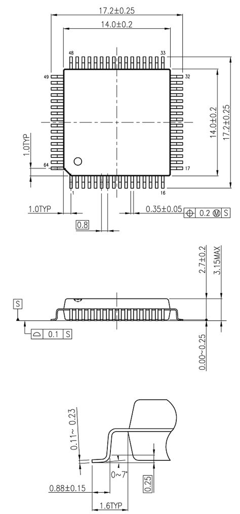 P QFP64 1414 0 80 001 Package Packing Information Toshiba