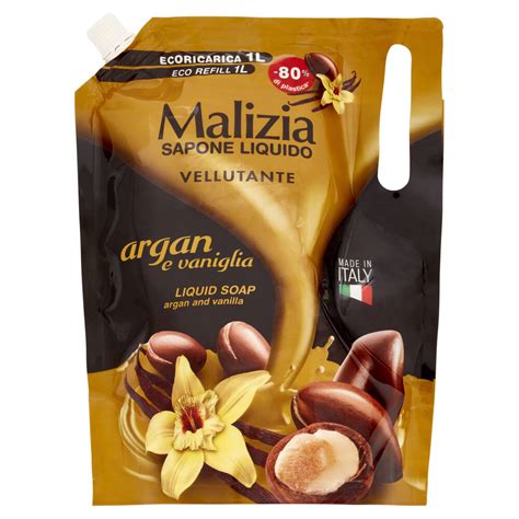 Malizia Sapone Liquido Vellutante Argan E Vaniglia Ml Nonpesa It