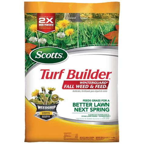 Scotts Turf Builder 1429 Lbs 5000 Sq Ft Winterguard Weed Killer Plus Fall Fertilizer 50250