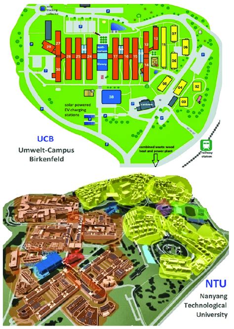 Maps Of The Two Campuses Top Umwelt Campus Birkenfeld Ucb Germany