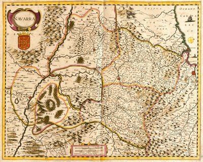 Carte Du Royaume De Navarre France Gravure