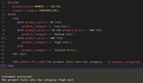 Pl Sql Case Statement Geeksforgeeks