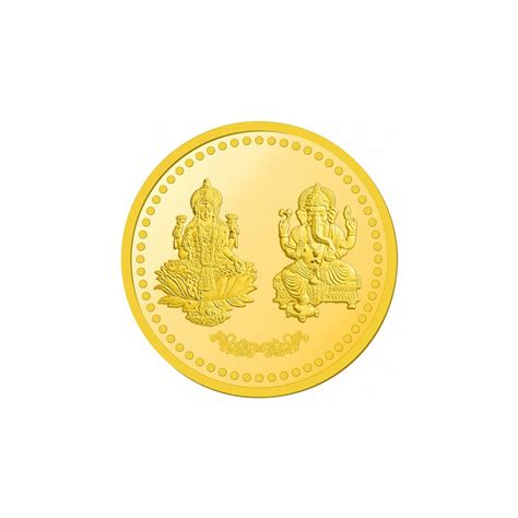 Om Laxmi Ganeshaya 1 Gram Gold Coin Online Jewellery Shopping India