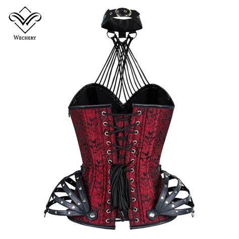 Steampunk Gothic Corset Bustier Sexy Faux Leather Steampunk Boss