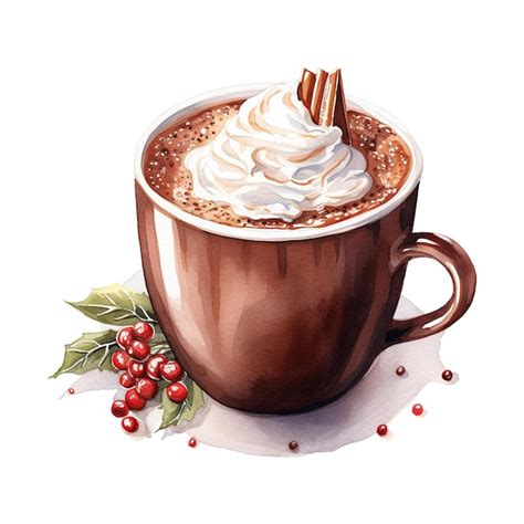 Premium PSD Cup Of Hot Chocolate With Whipped Cream