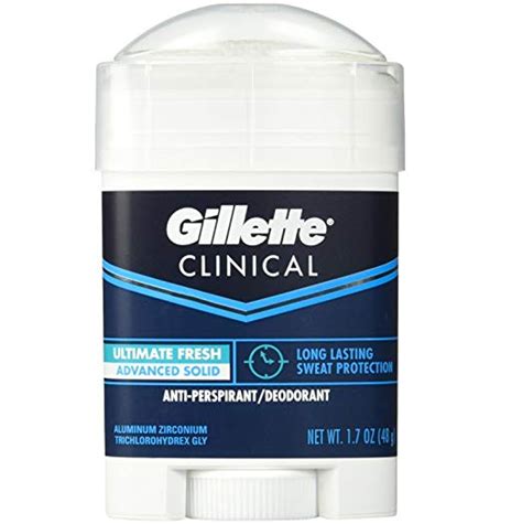 Gillette Clinical Anti Perspirant Deodorant Ultimate Fresh Advanced Solid 1 7oz