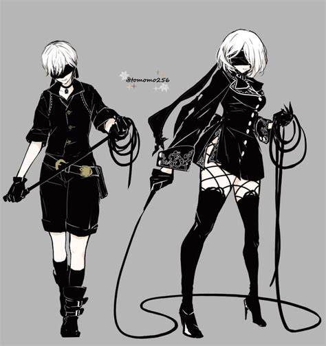 Yorha No 2 Type B And Yorha No 9 Type S Nier And 1 More Drawn By