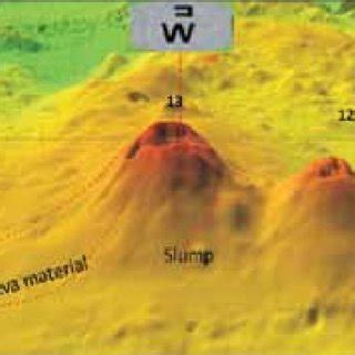 Swath Bathymetry Map Of The Cratered Twin Seamount Sm And Sm