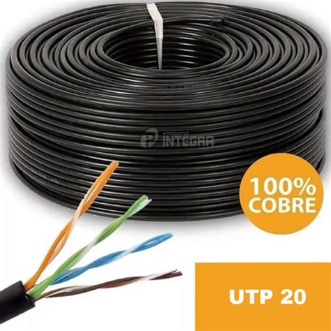 Cable UTP Cat 5e Exterior Cobre Puro Bobina 20 Metros Productos