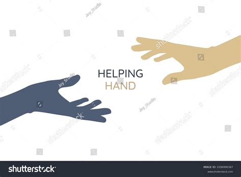 Helping Hand Concept Gesture Sign Help Stock Vector (Royalty Free ...