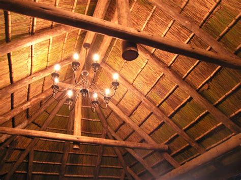 Lights In Thatch Roof Stock Image Image Of Roof Cross 6171265