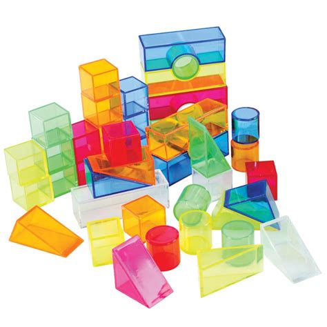 Transparent Light And Color Blocks 108 Pieces