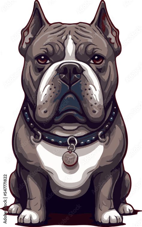 dog pitbull vector illustration Stock Vector | Adobe Stock