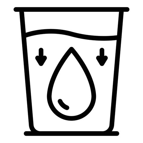 Safe Water Glass Icon Outline Vector Save Drop 15085440 Vector Art At