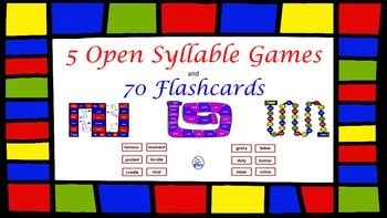 Open Syllable Games by Penny's Place | Teachers Pay Teachers