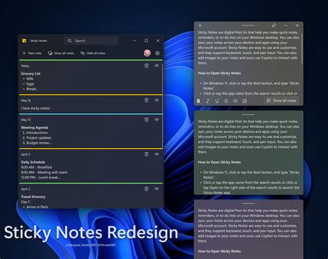 Windows 11 Sticky Notes redesign : r/Windows11