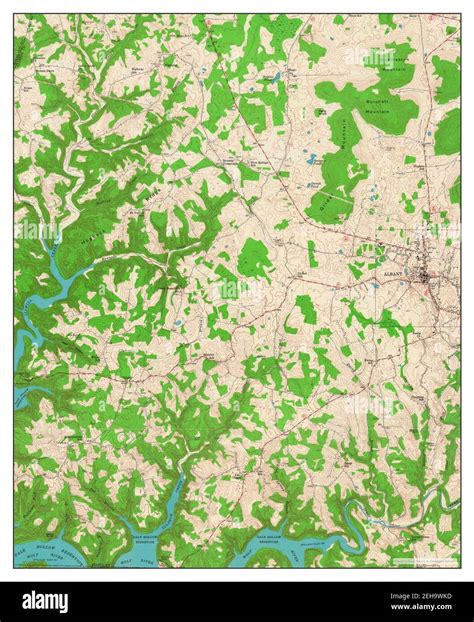 Albany Kentucky Map 1954 124000 United States Of America By