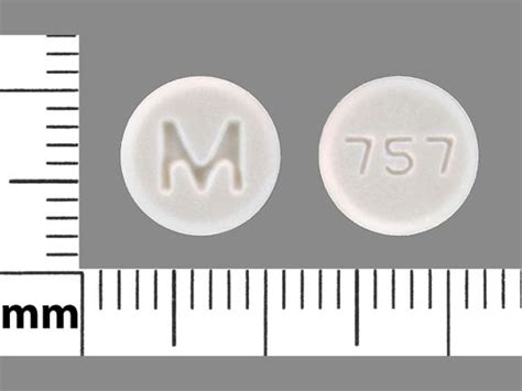 M 757 Pill White Round 9mm Pill Identifier