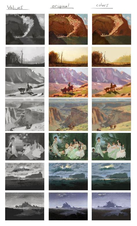 Values and Colors studies from masters by Lartiste-punk on DeviantArt | Concept art tutorial ...