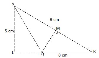 In Triangle Pqr Pr Cm Qr Cm And Pl Cm Find The Area Of