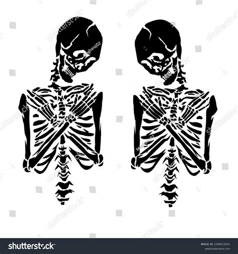 Praying Skeleton Crossbone Hands Vector Illustration Stock Vector Royalty Free 2168515831