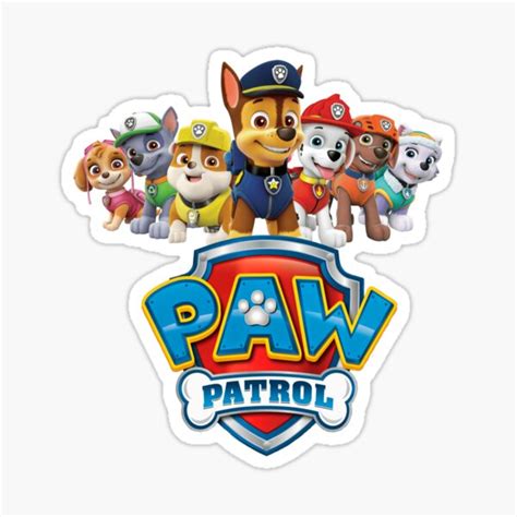 "Paw patrol logo stickers" Sticker for Sale by Desgin0001 | Redbubble