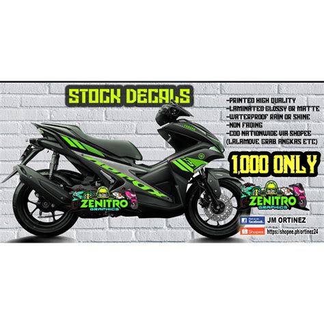 Aerox Stock Decals For Aerox V Only Zenitro Graphics Decals