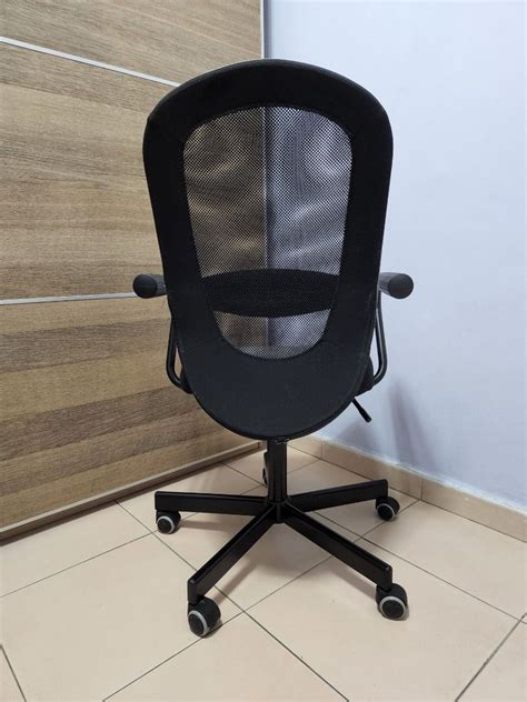 Ikea Flintan Office Chair With Armrests Grey Black Assembled