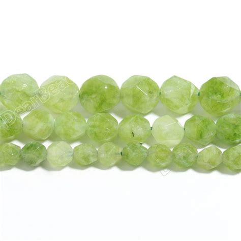 Green Jade Diamond Cut Beads Wholesale Beads Dearbeads