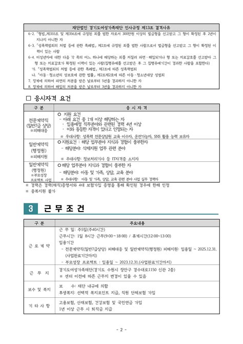 채용공고 제2023년 6차 경기도여성가족재단 직원 채용 공고 읽기 채용공고