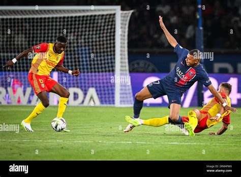 Paris France Th Aug Salis Abdul Samed Of Lens Kylian Mbappe