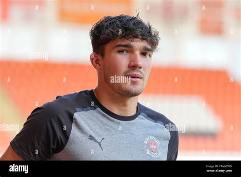 Kyle Joseph 9 Of Blackpool Arrives At The Stadium Before The Sky Bet