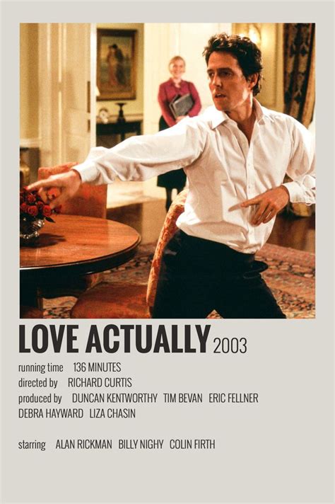 Alternative Minimalist Movie Show Polaroid Poster Love Actually Movie