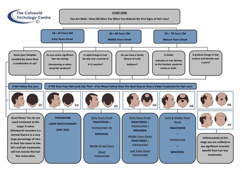 Male Hair Loss Treatment Flow Chart Cotswold Trichology