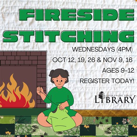 Fireside Stitching Yo Coeur D Alene Public Library