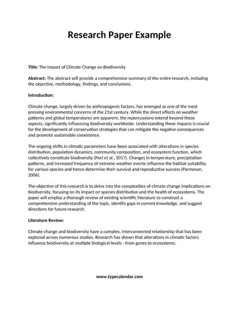 Free Printable Research Paper Templates Outline And Citation Pdf Word