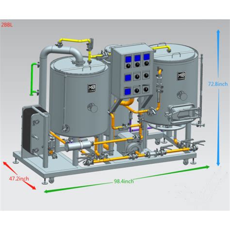 Mb Oil Heated Brewhouse Vessel Mash Tun Boil Kettle Wort